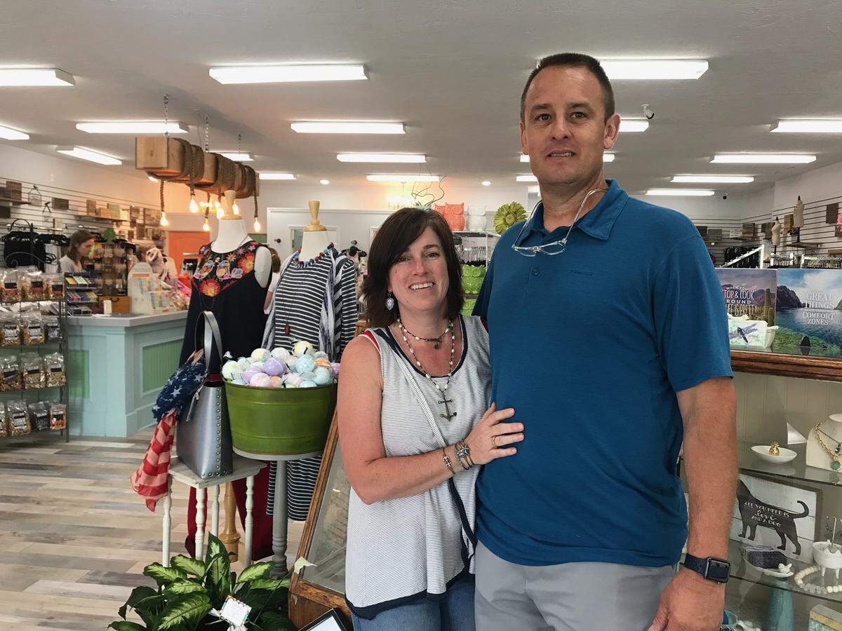 Peace by Piece owners Jason and Christina Keck recently relocated their retail shop to Swansea.