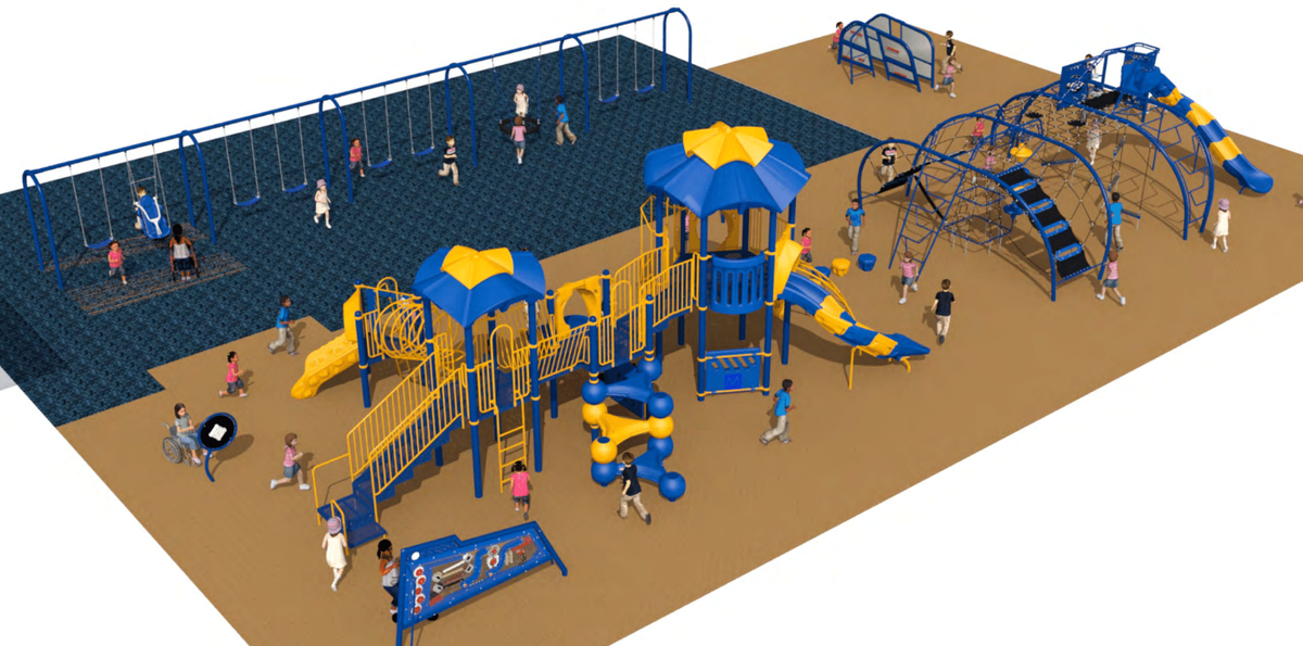Schaefer Elementary in O’Fallon will see some playground updates just in time for next school year. These include turf on its soccer field, an inclusive playground structure, freestanding fitness equipment, multiple climbers and more.