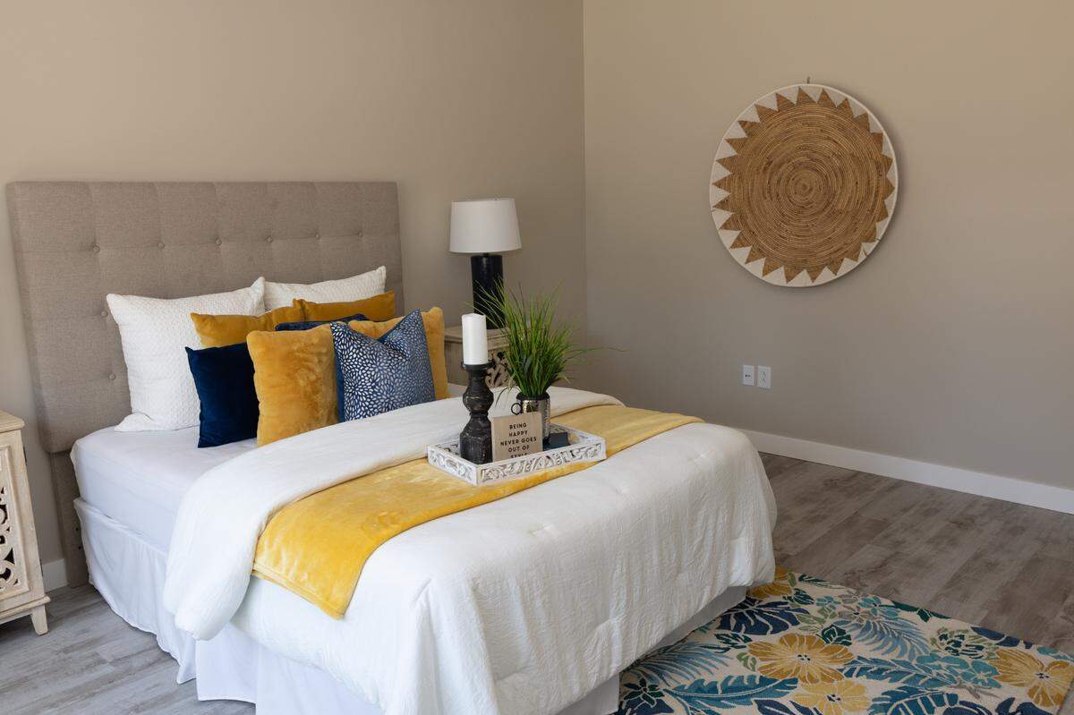Inside of a master bedroom of a large ranch house in the new Lansdowne Park subdivision in East St. Louis, Ill. on May 4, 2024.