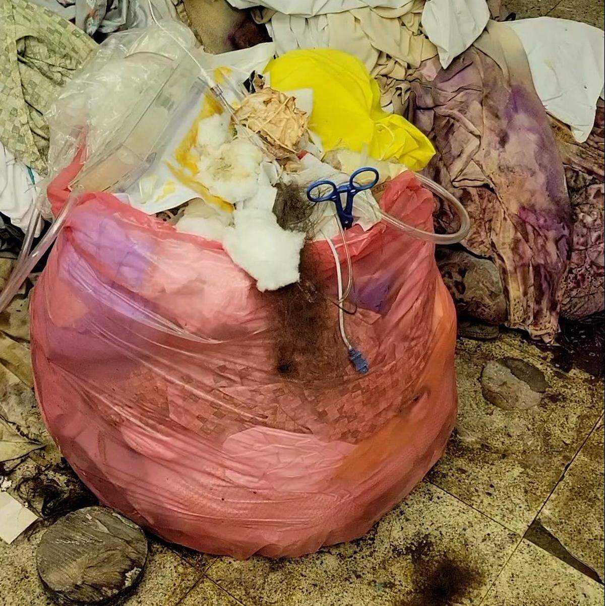 Screenshot shows piles of trash and generally filthy conditions in what a source identified as the embalming room of the Moran Queen-Boggs Funeral Home in Centralia. The source who provided the video requested anonymity due to safety concerns. The funeral home’s director, Hugh Moran, would not confirm its authenticity.