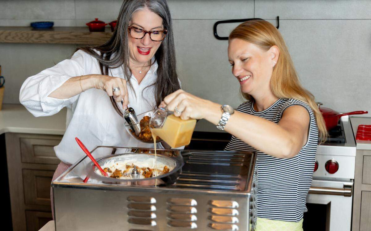 Chef Megan Garrelts with Tamara Keefe, owner of Clementine’s Ice Cream.