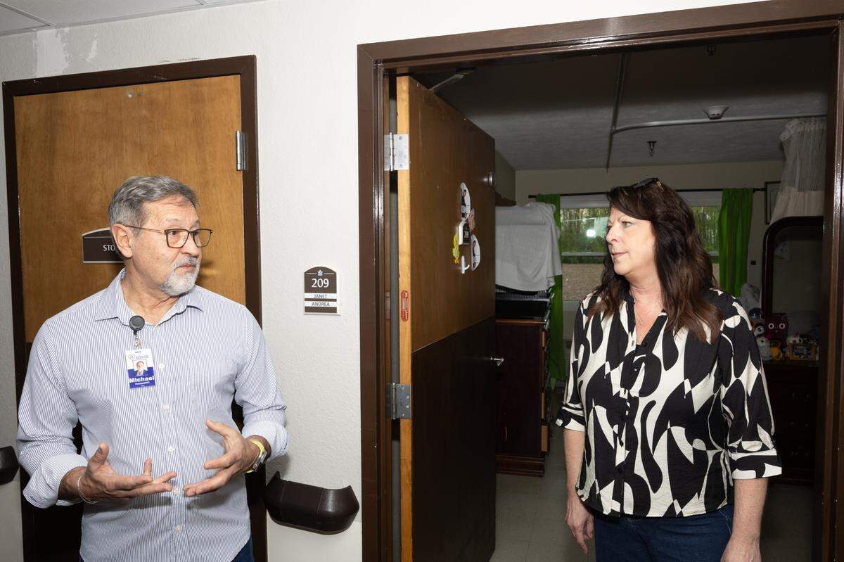 Clinton Manor Living Center CEO Michael Brave and Administrator Cheryl Smith discuss the proposed cuts to Medicaid that would affect their facility in New Baden. Roughly 90% of the facility’s budget comes from Medicaid, and uncertainty around the program is causing anxiety for the residents, the leaders said.
