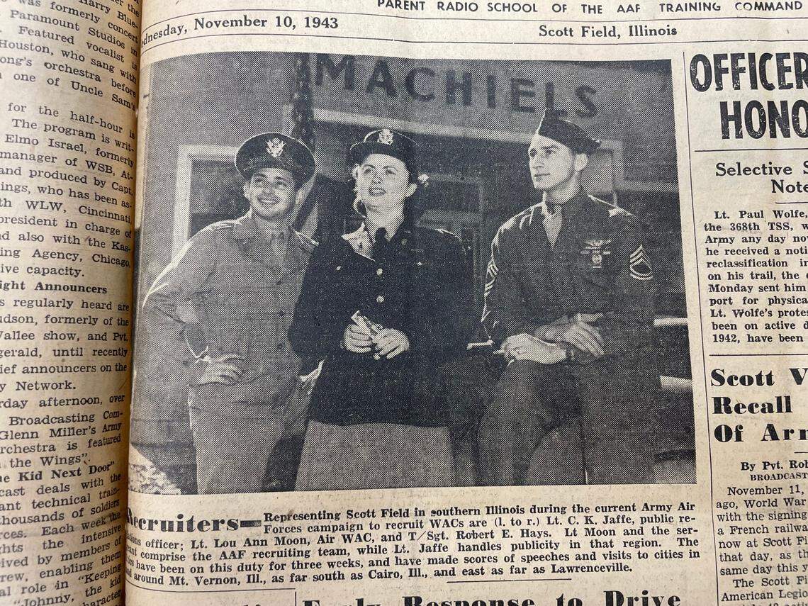 The Scott Field Women’s Army Corps recruiting team at Scott Air Force Base.
