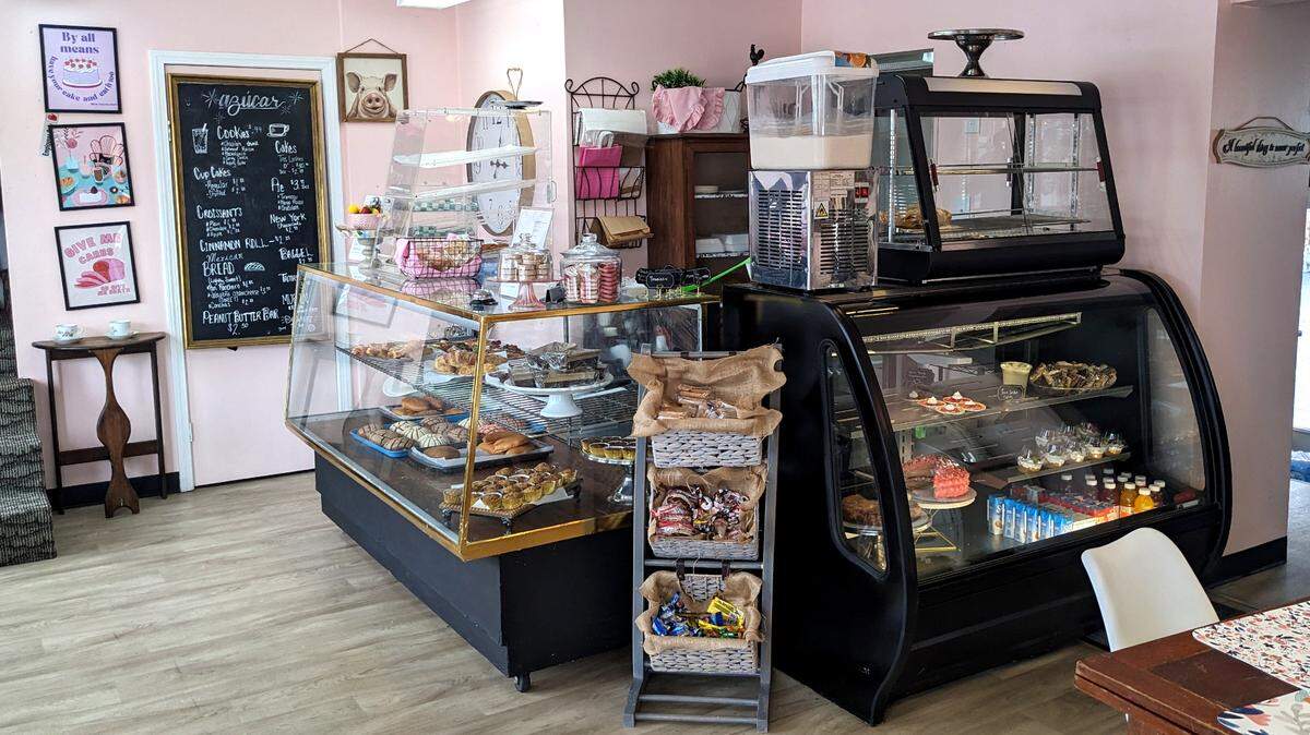 View of the counter area at Azúcar, Old City Bakery in Collinsville