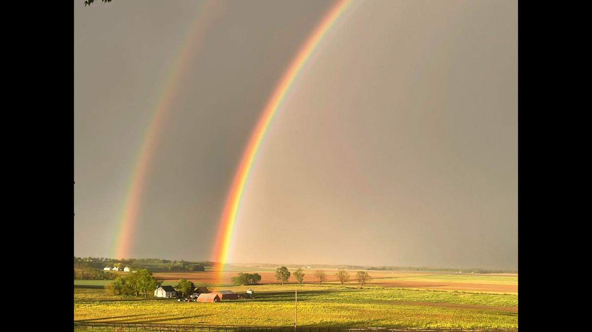 A double rainbow is seen on the horizon after a storm passes through St. Clair County and the metro-east in this file photo. Here’s what to know about the summer weather outlook for southwestern Illinois.