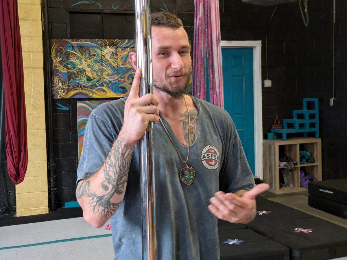 Brian Lynch, owner of Valkyrie Aerial Arts in Belleville