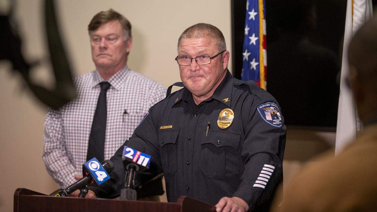 File photos of Fairview Heights Police Chief Christopher Locke