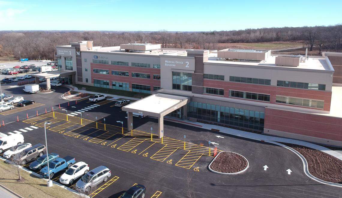 A new Medical Office Building 2 on the campus of Memorial Hospital East in Shiloh houses Siteman Cancer Center on the first floor and physician offices on the second floor with room for expansion on the third floor.