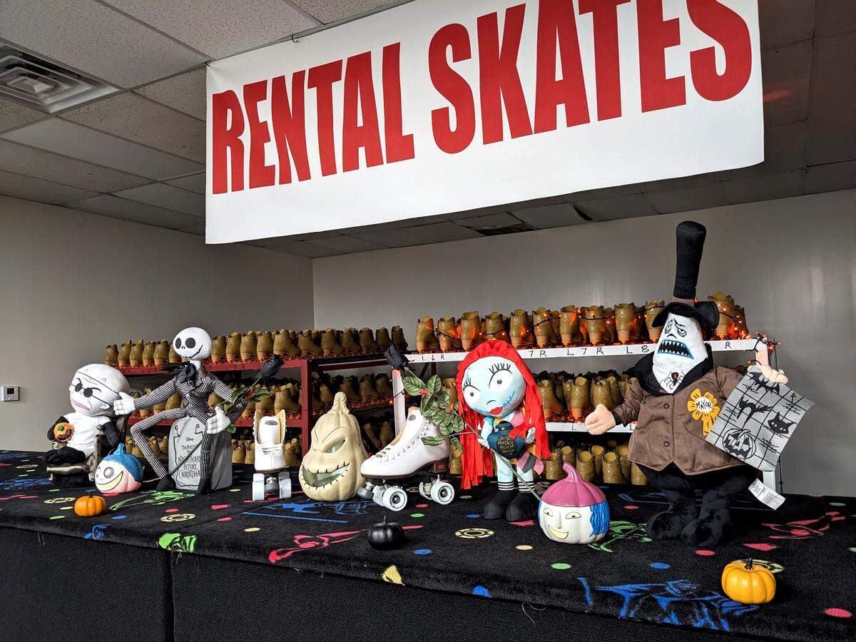 Skate City Belleville’s Halloween decorations for its upcoming costume contest
