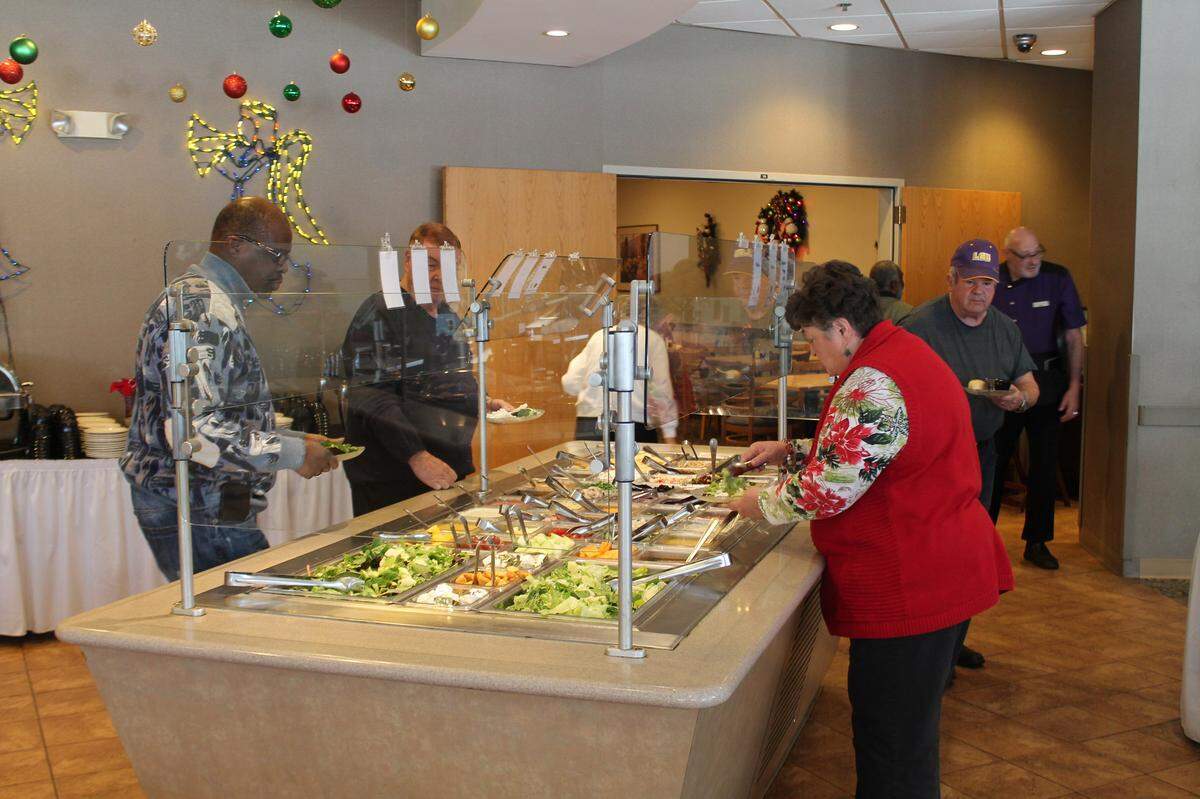 The Shrine Restaurant, which closed Saturday, was known for its soup and salad buffet, shown in this file photo from December.