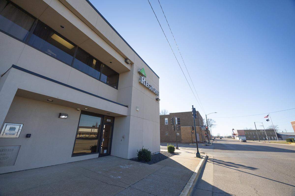This is the Regions Bank in Madison where three men robbed a Brink’s armored vehicle on Dec. 5 in Madison.