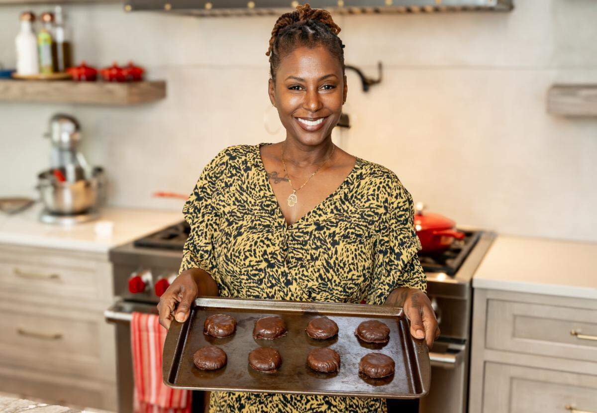 Reine Keis, owner and pastry chef of Sweet Art, one of the Holiday Cookie Exchange Collection flavors at Clementine’s Ice Cream.