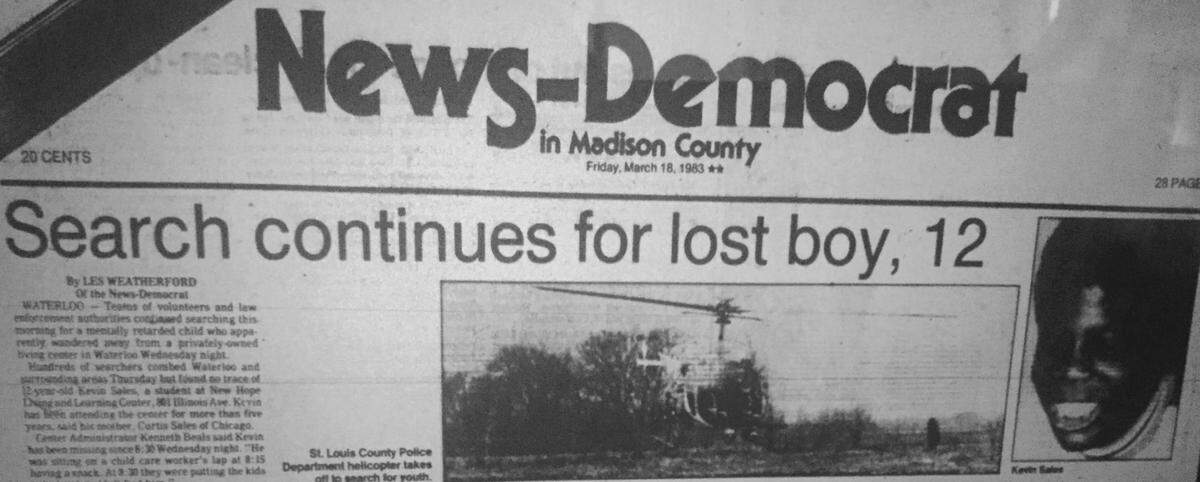 This was the front page of the Belleville News-Democrat in March 1983.