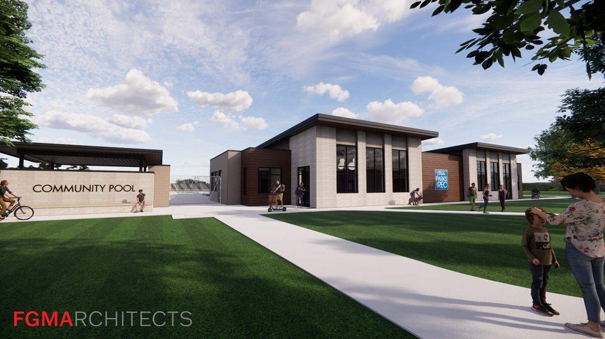 Rendering for a new swimming pool in O’Fallon Community Park.