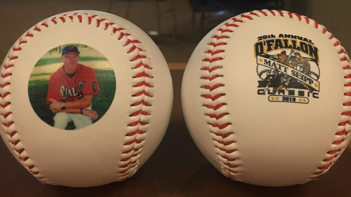 Matt Seipp Classic 25th anniversary baseball features a picture of Seipp on one side and the tournament logo on the other. Anyone can purchase one of the balls for $25. Proceeds will be donated to Children's Hospital.