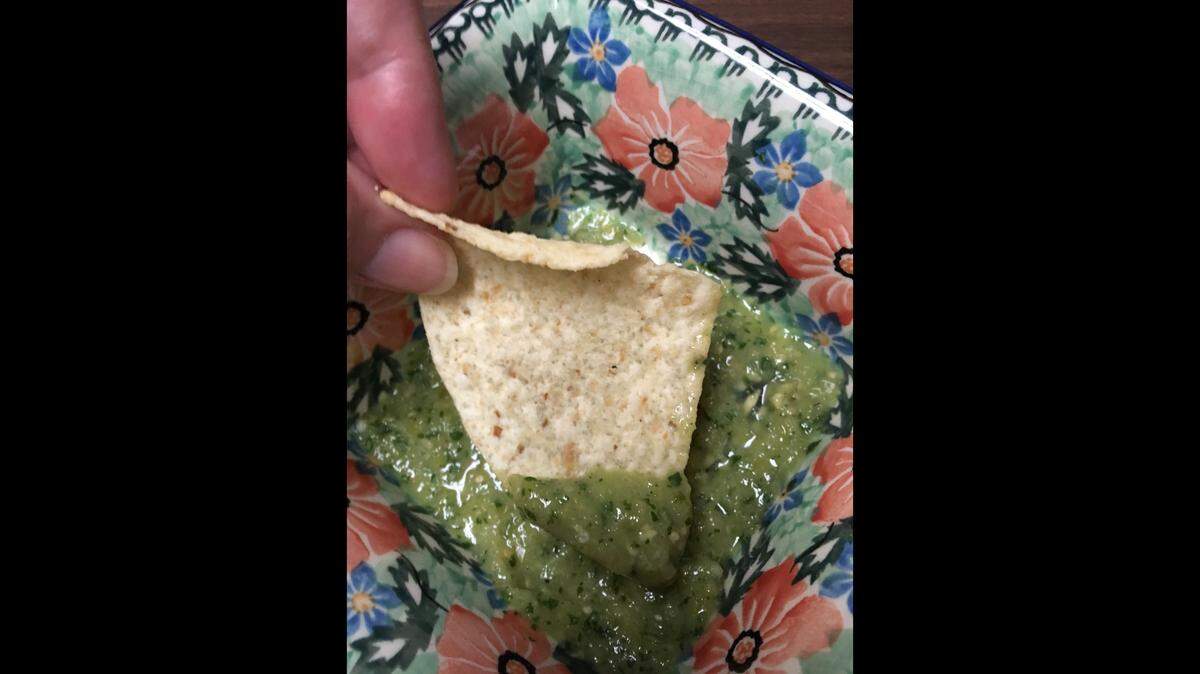 Grilled tomatillo salsa is a great way to start a late summer dinner.
