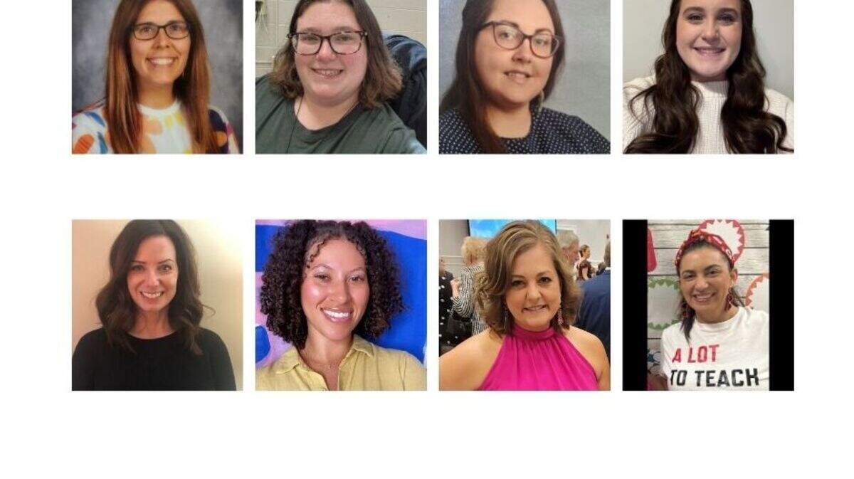 This collage shows new teachers within Belleville School District 118.