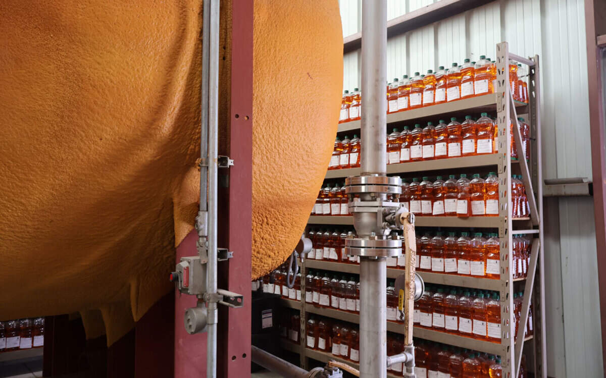 The soybean crush process converts raw soybeans into soybean meal and soybean oil, which can be sold as vegetable oil or used to make biodiesel.