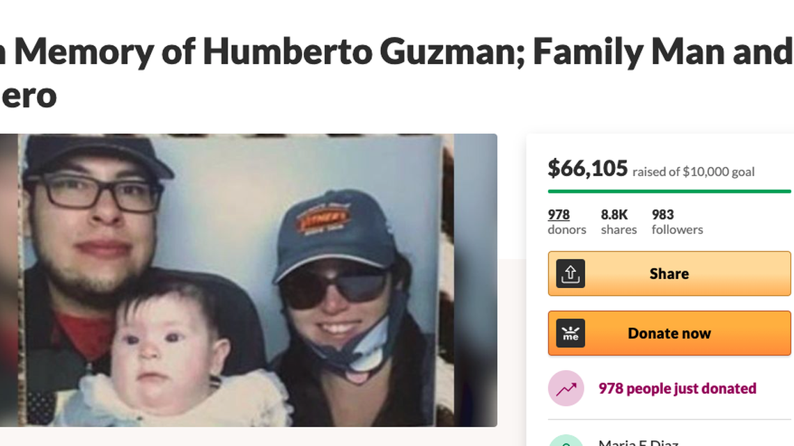 Humberto Guzman, 32, was killed in a grocery store attack Friday near Chicago.