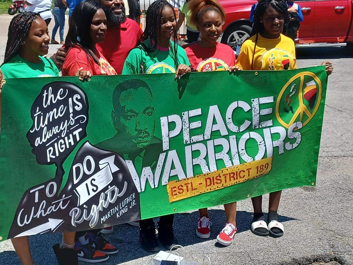 Various youth groups participated in the Stop the Violence Rally in East St. Louis Saturday.