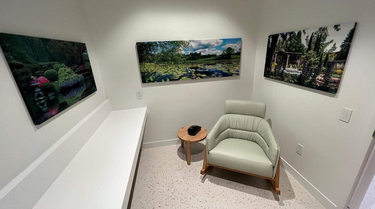 A calming room is part of Missouri Botanical Garden’s new 90,000 square feet Jack C. Taylor Visitor Center.