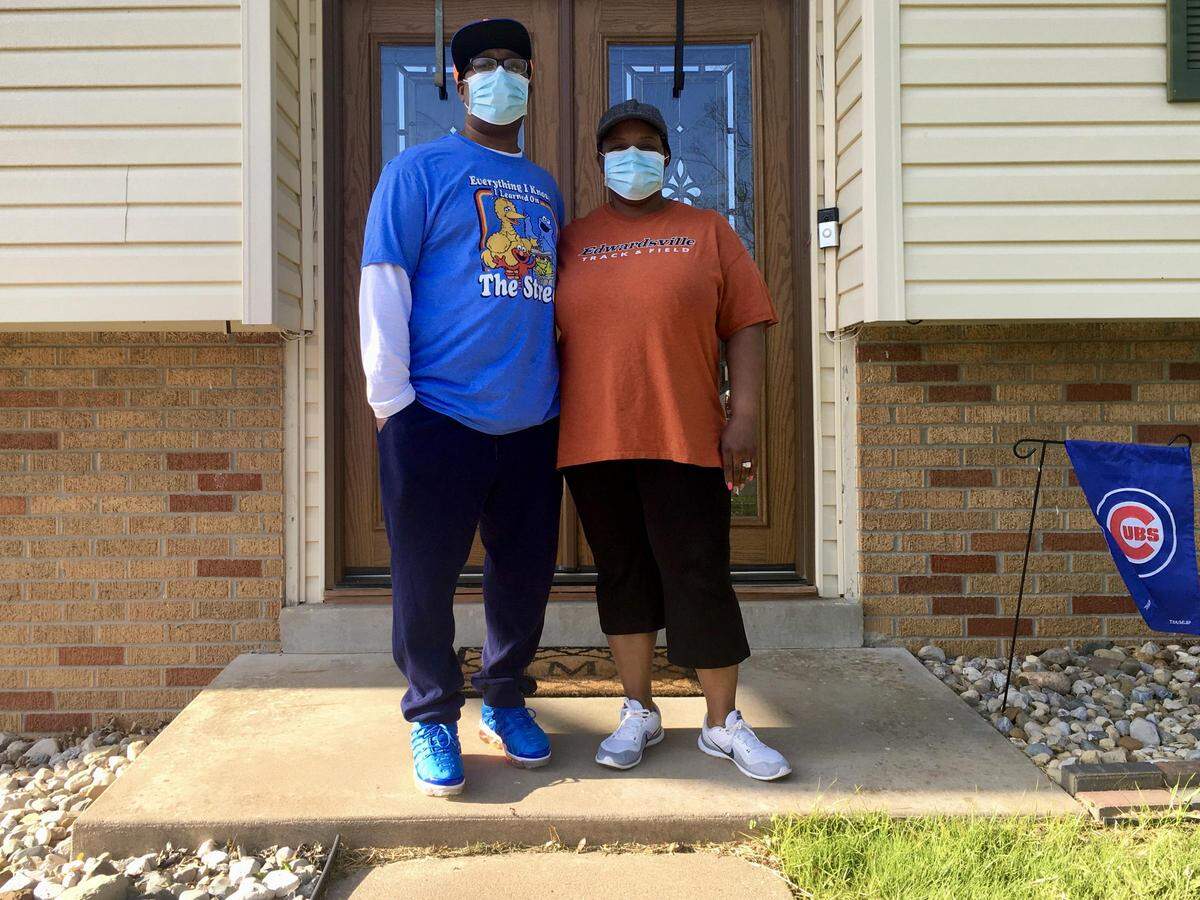 Clifford and Casondra McIntyre are home in Glen Carbon, Illinois, after being hospitalized for COVID-19.