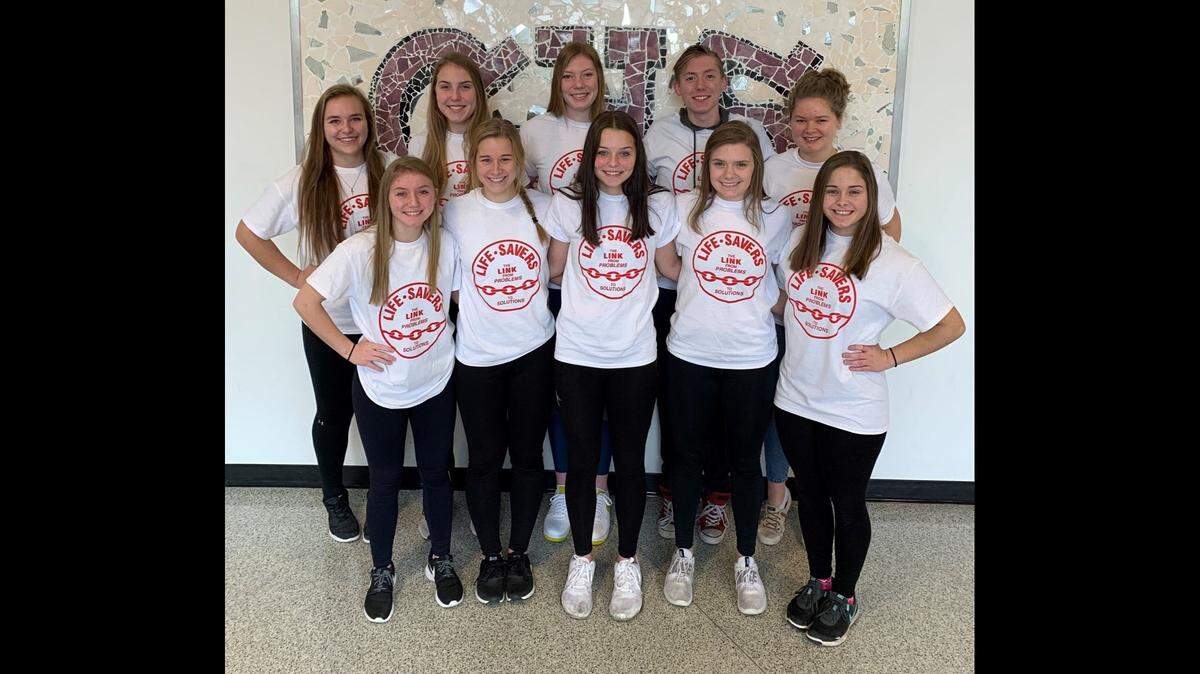 Central Community High School students who recently attended a LifeSavers Training retreat include, front row left to right, Izzy Melton, Riley Fisher, Marissa Markus, Brynne Luebbers and Faith Stone and, back row, Avery Budde, Maggie Schrage, Abby Johnson, Riley Wuebbels and Katie Helmink.