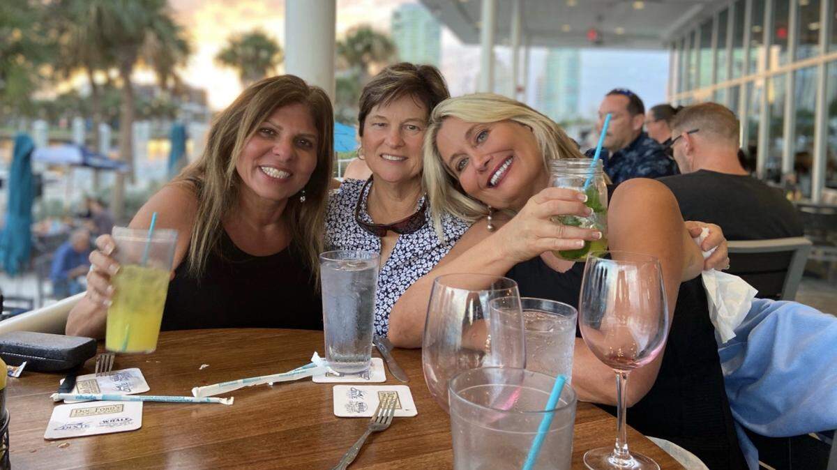 Michelle and her pals, Lydia Kachigian and Deanne Bauer, had lots of good times in Florida before it was time to catch the plane.