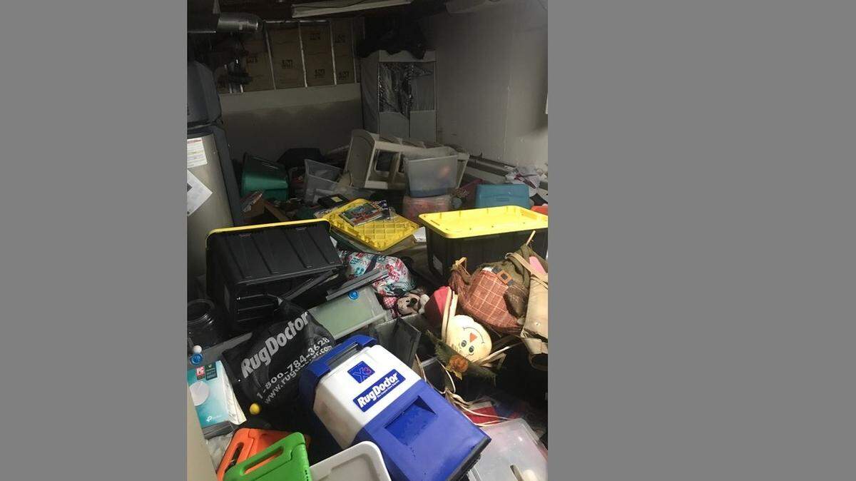 A sewer backup caused damage in the basement of Lisa and Kevin Nelan in their Granite City home. The city said about 500 homes suffered some kind of damage during storms on Aug. 12.