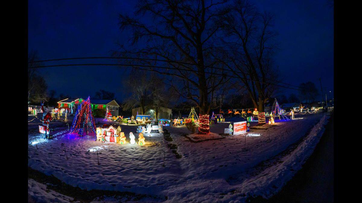 Check out the festive holiday lights display at 1927 Llewellyn Road in Belleville.