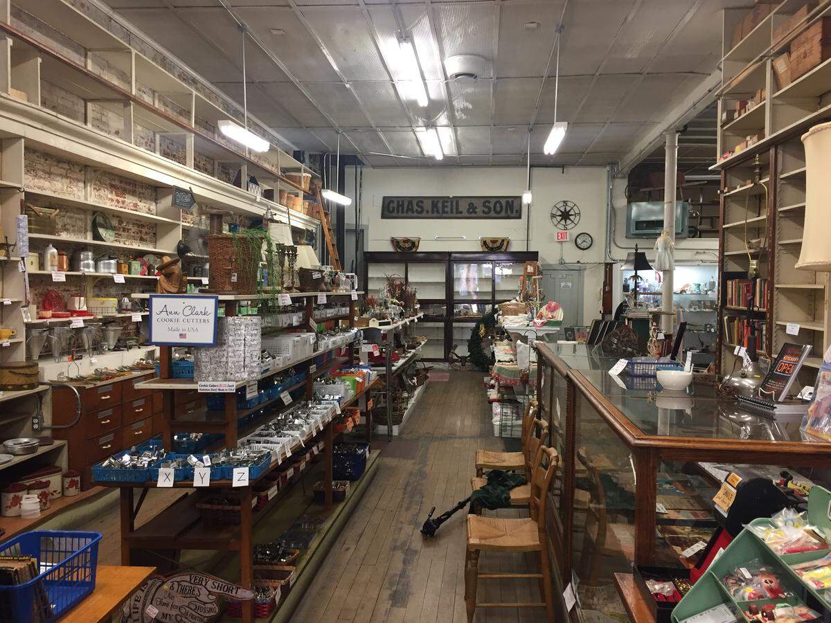 The Keil building in downtown Belleville has floor to ceiling shelves and was built in 1867.