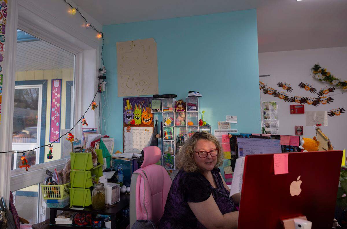 Heather Casner at work.