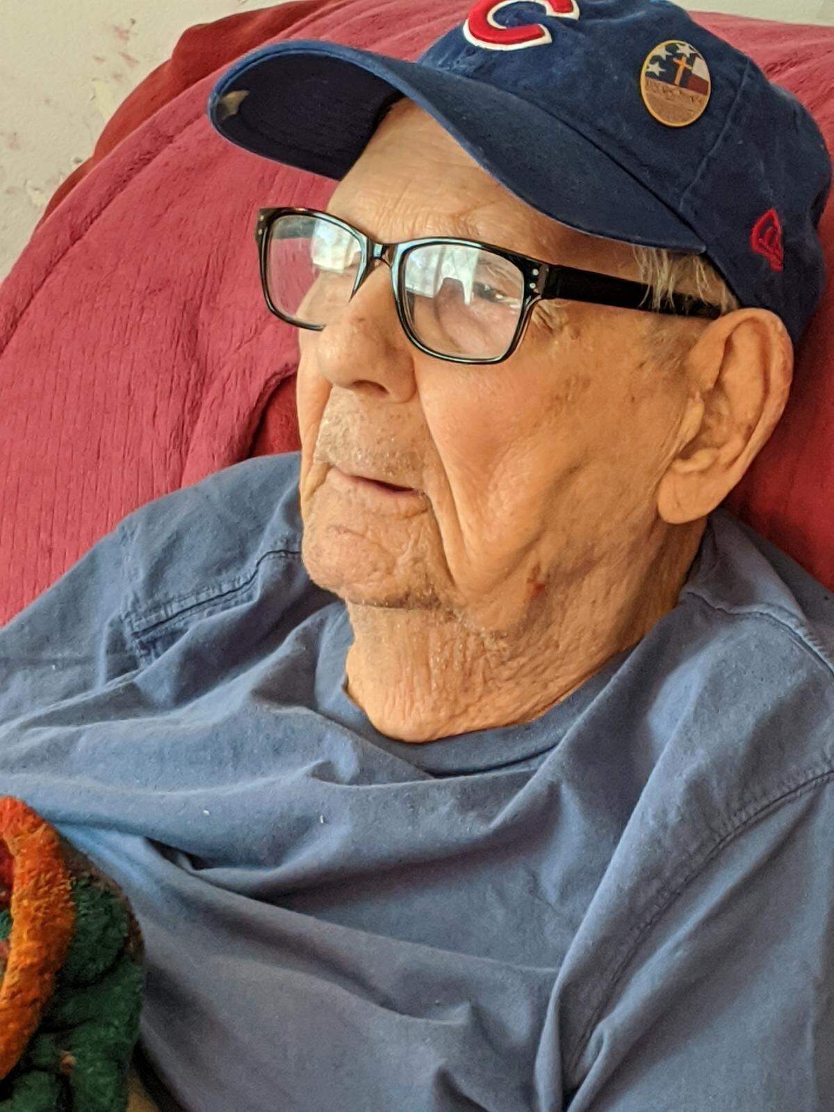 William Baker is pictured March 8, 2020, at Edwardsville Care Center, four days before the nursing home and rehabilitation center was locked down due to the coronavirus pandemic.