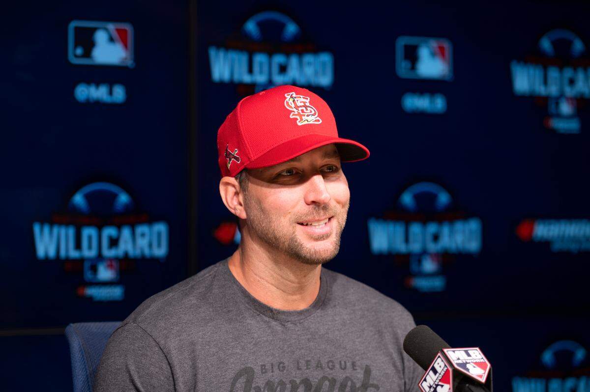 St. Louis Cardinals starting pitcher Adam Wainwright responds to a question during a news conference prior to the wild card playoff game against the Los Angeles last season. As spring training approaches, Feb. 1 has come and gone without major movement in Major League Baseball’s lockout, leaving behind some solid uncertainty regarding whether the season will be able to start on time.