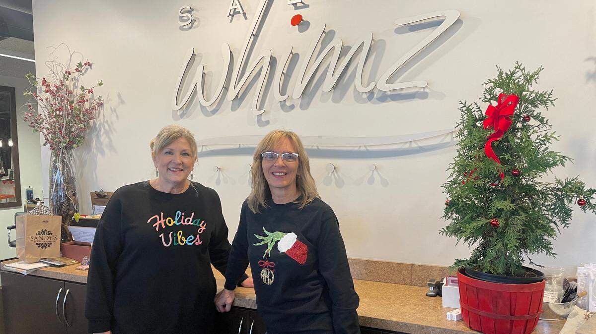 Salon Whimz owners Alletha Reiss and Amy Bommarito