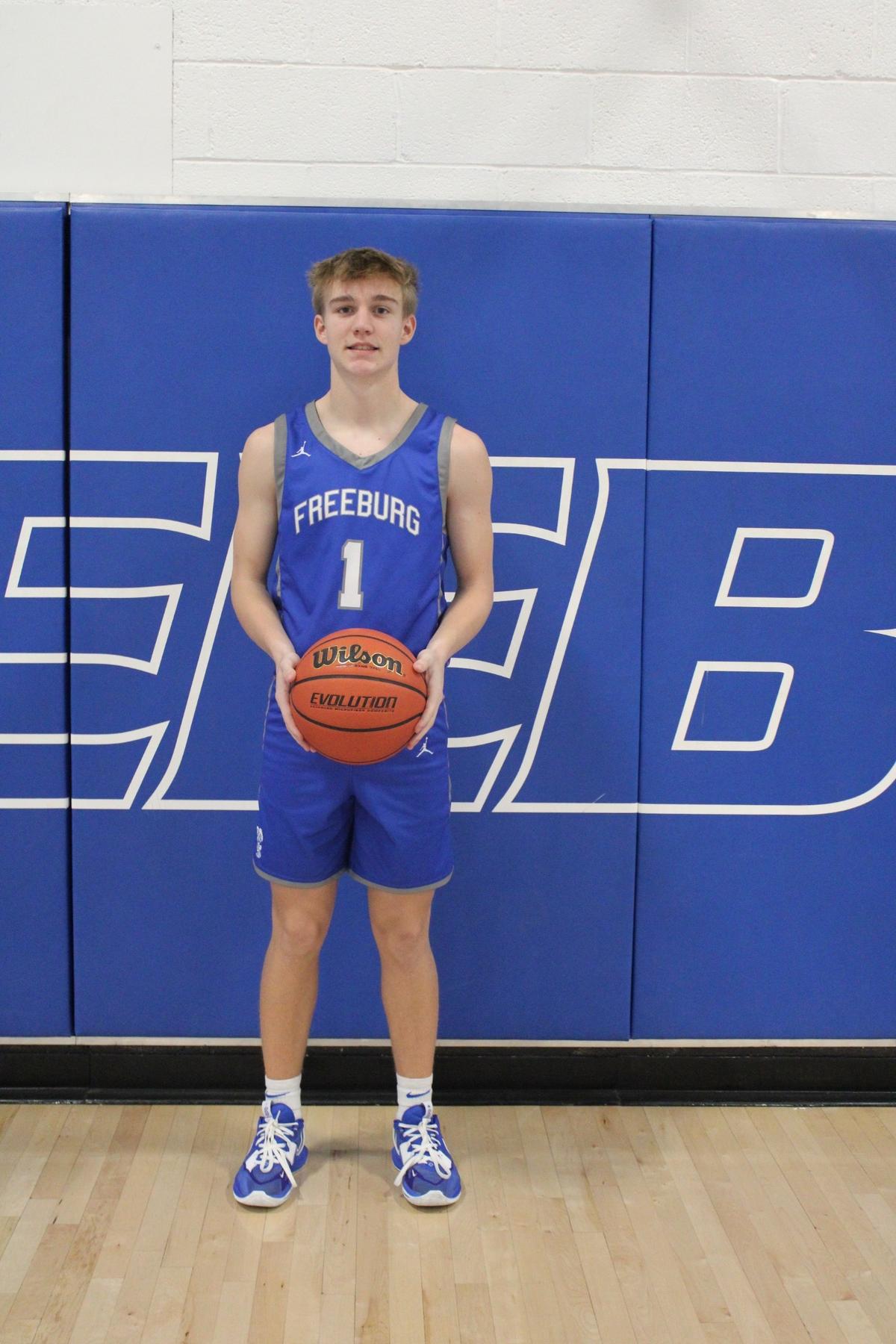 Cole Stuart of Freeburg High School is the winner of this week’s Belleville News-Democrat Boys Player of the Week high school basketball poll, as selected by readers of bnd.com.