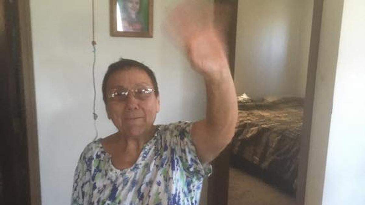 Louise Downen was last seen wearing a white shirt with polka dots, jeans and mismatching shoes.