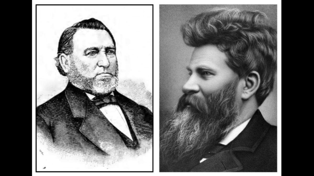 Jacob Brosius, left, and Henry Raab were 19th century German immigrants who became community leaders in Belleville. They will be inducted into the Belleville Walk of Fame later this year.