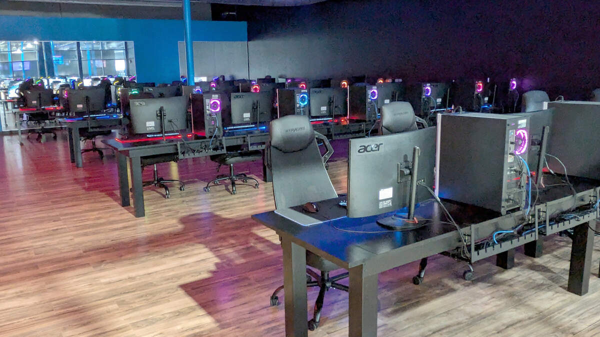 The LAN Center at Impact Gaming Center includes 24 PCs, each loaded with more than 70 games. AB 1921 would force indefinite support or refunds for server-connected games, straining developers, licensing and future game creation in California.