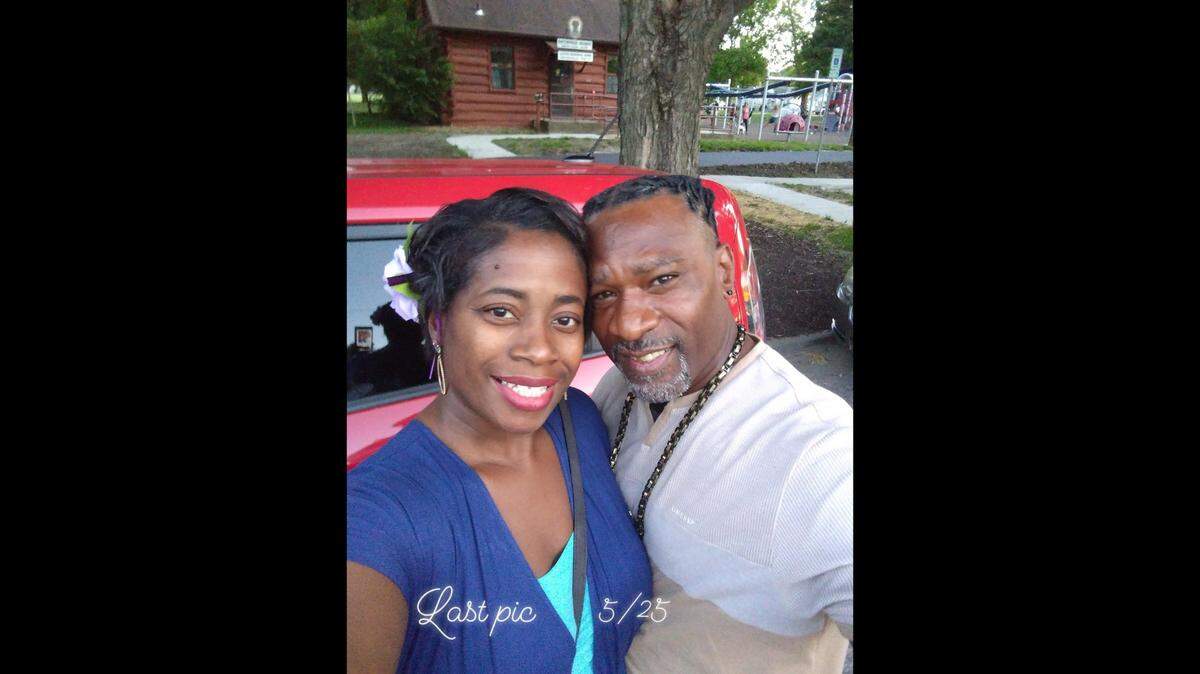 Anthony Wilbourn, right, with his fiancee, Latesha Mason. Family members said this photograph was taken on Saturday, May 25, two days before Wilbourn was fatally shot.