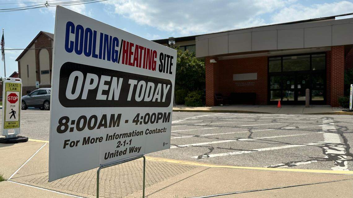 A cooling site sign sits outside of the Programs and Services for Older Persons at 201 N. Church St. on Aug. 6, 2024.