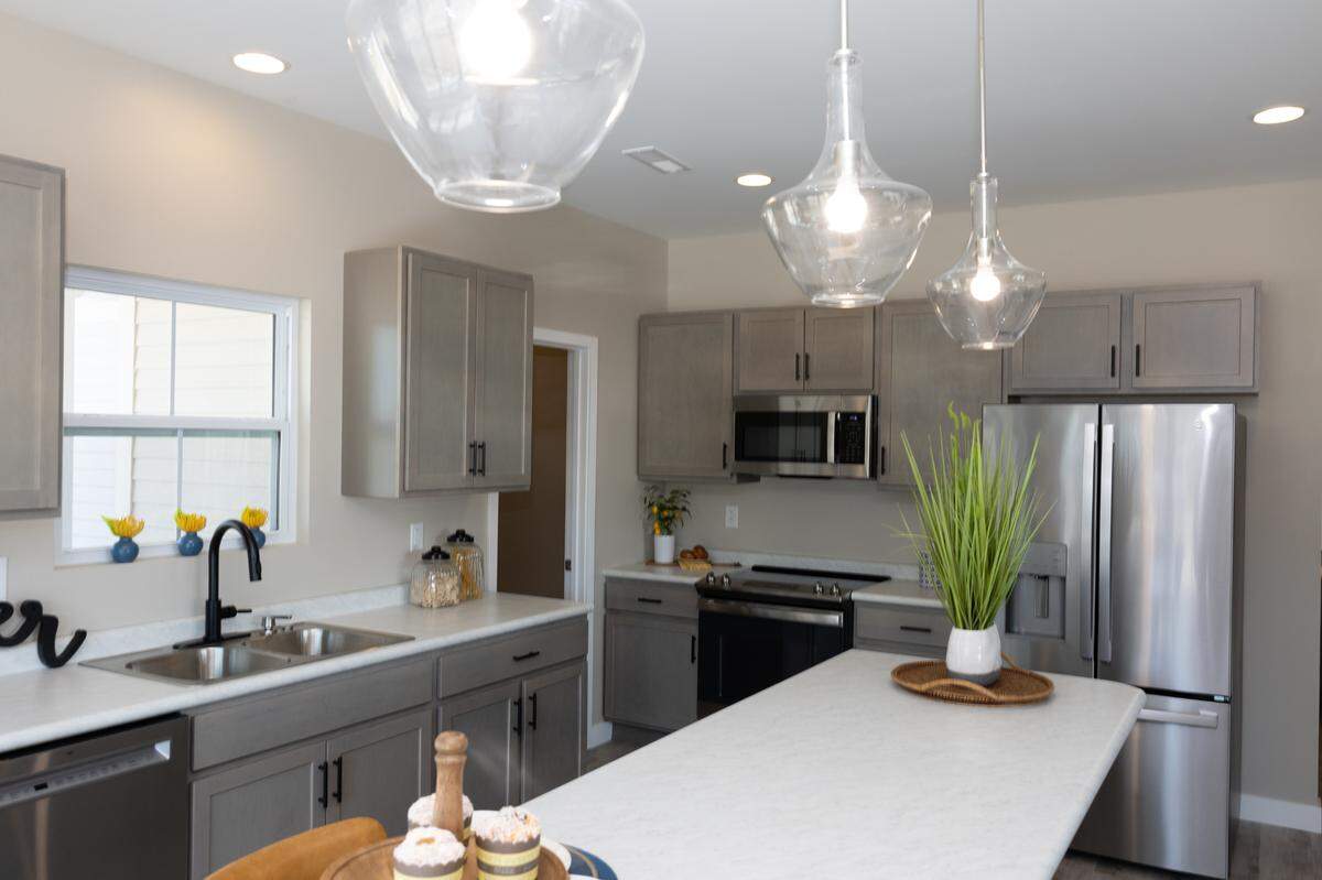 Inside the kitchen of a house in the new Lansdowne Park subdivision of East St. Louis, Ill. on May 4, 2024.
