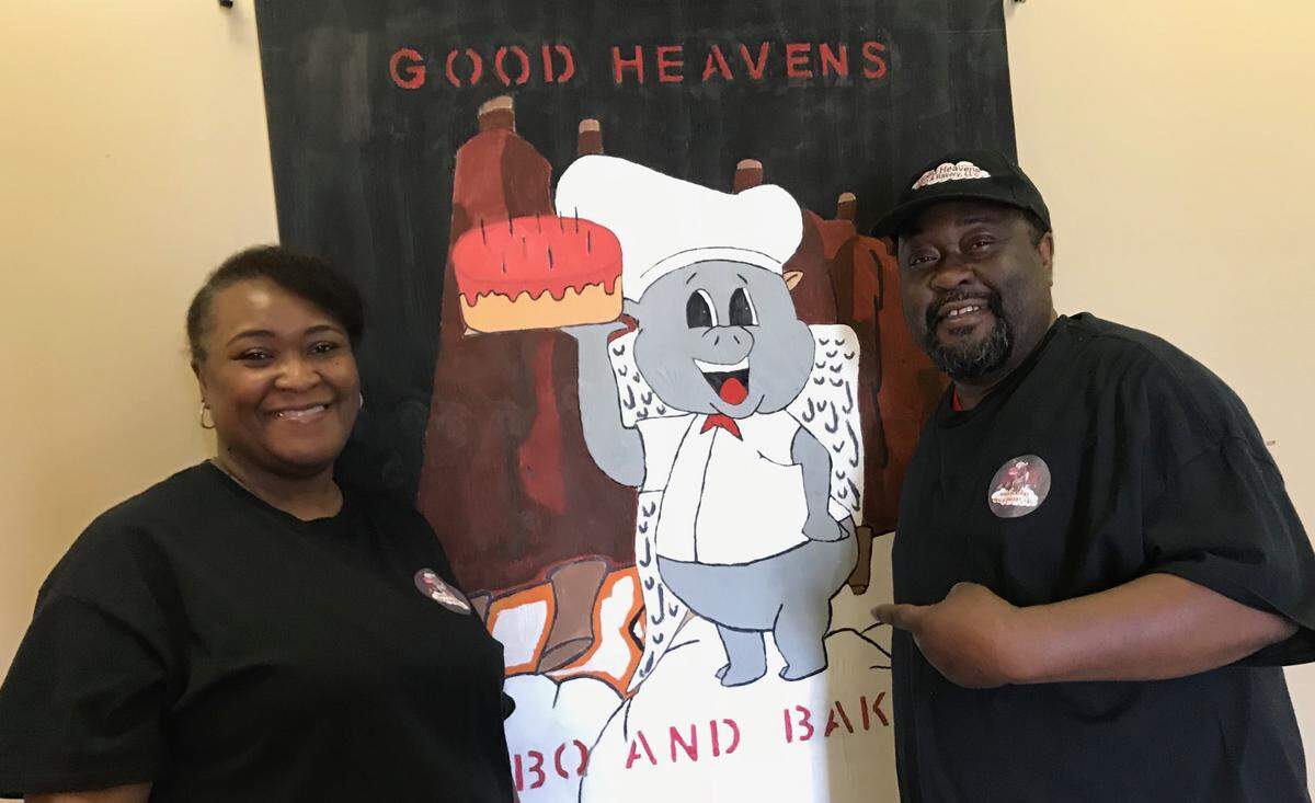 Kattie Goodwin and her brother, Charles Williams, operate Good Heavens BBQ in East St. Louis.