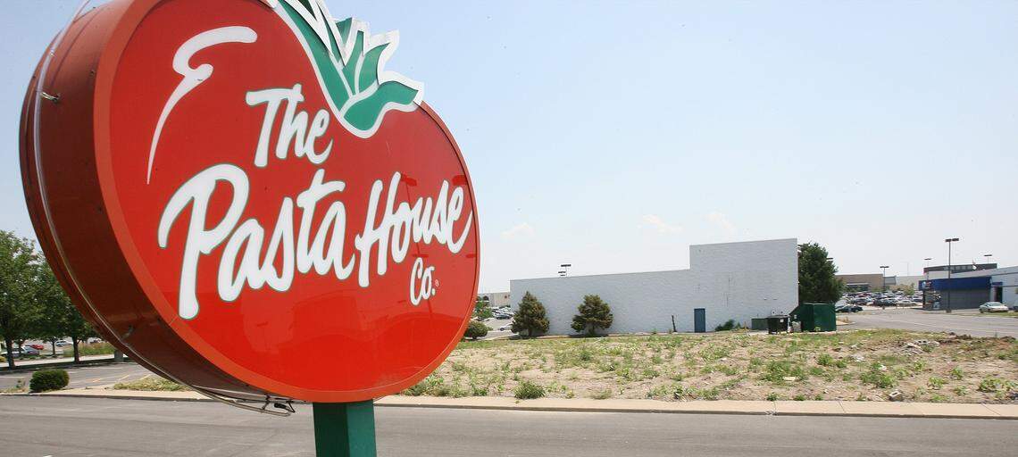 After a fire destroyed the building, all that remained of the Pasta House Co. restaurant in Fairview Heights was the sign.