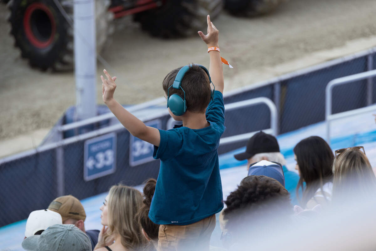 Cheering on Monster Trucks on Saturday night at Albertsons Stadium, June 6, 2026