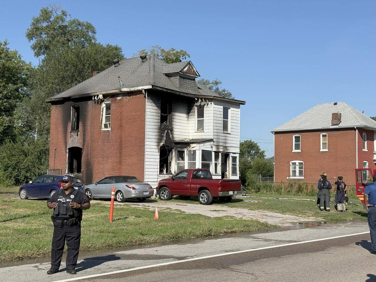 Three people are confirmed dead after a fire at 3316 Bond Ave. in East St. Louis Friday.