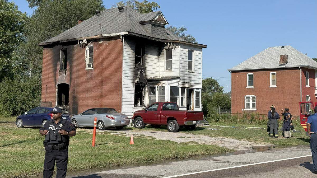 Three people are confirmed dead after a fire at 3316 Bond Ave. in East St. Louis Friday.