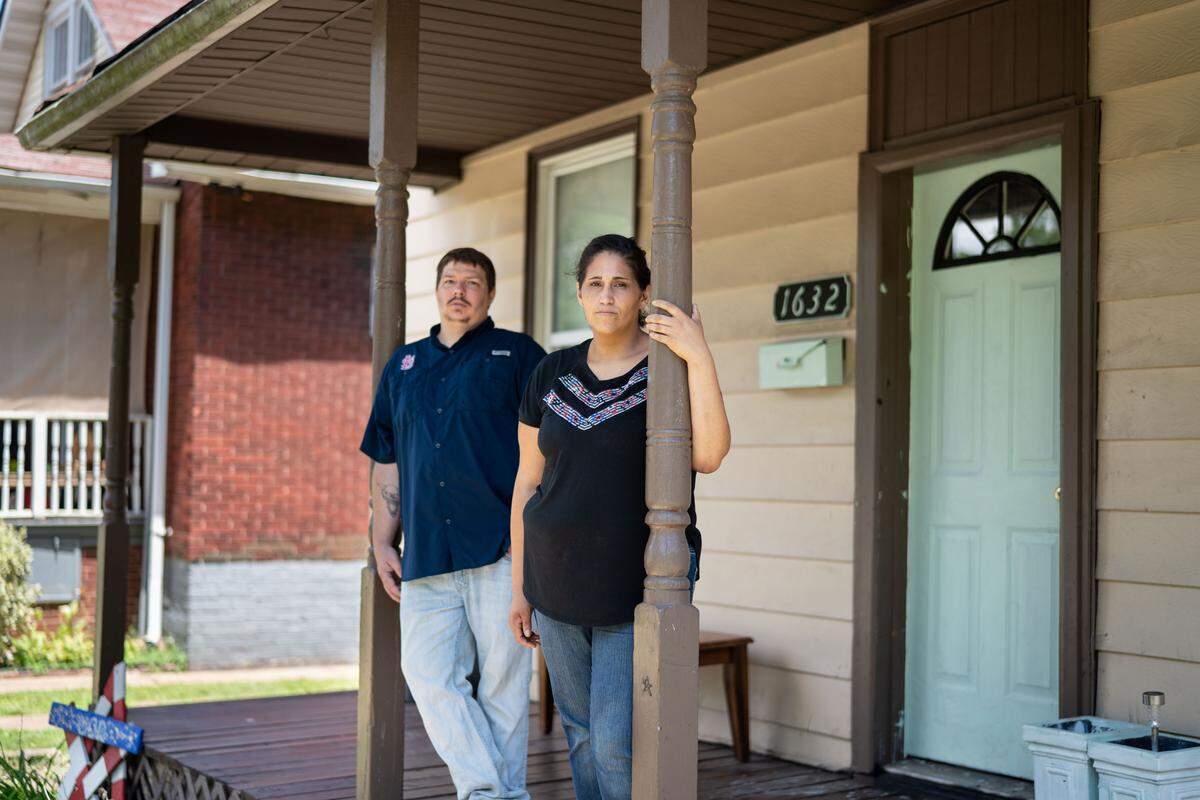 Jessica Barron and Kenny Wylie, of Granite City, are plaintiffs in one of two civil rights lawsuits against Granite City over the enforcement of the city’s crime-free housing ordinance.