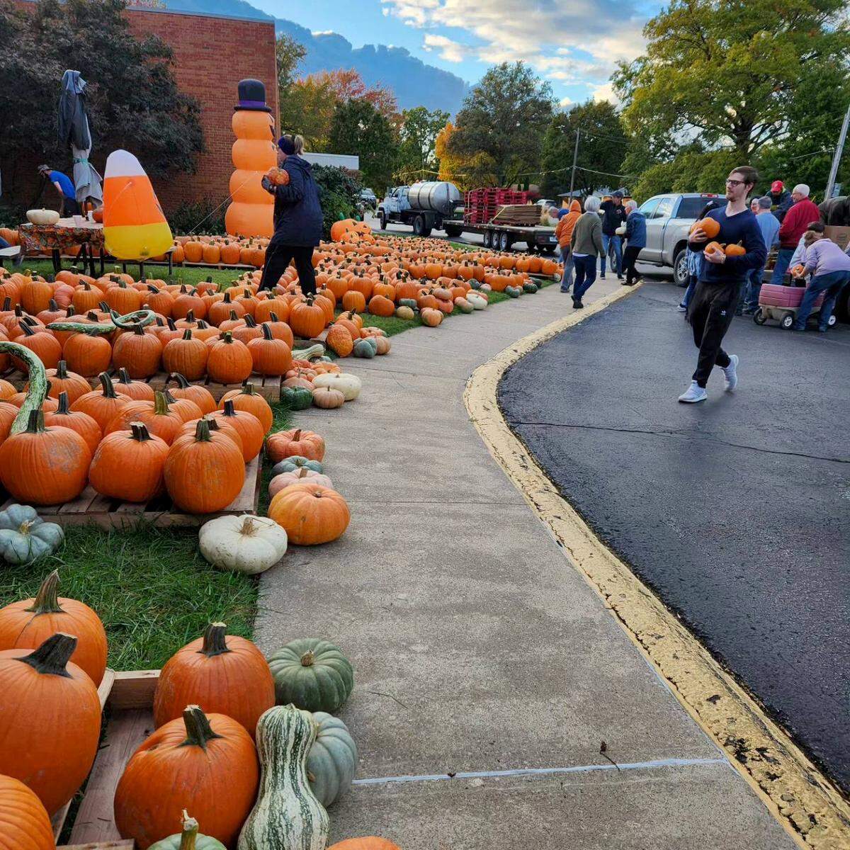 The pumpkin patch at First United Methodist Church in O’Fallon, also known as “pumpkin church”