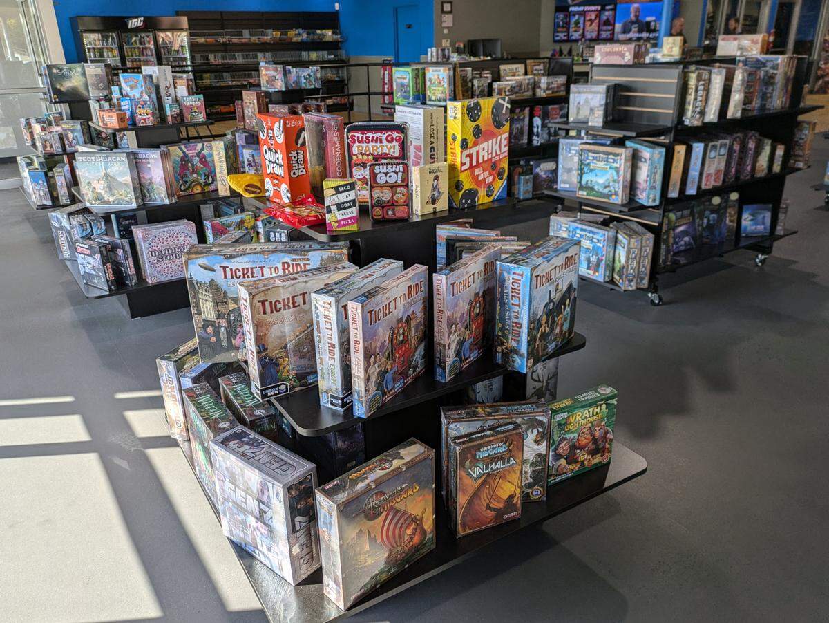 Impact Gaming Center in Fairview Heights has a wide selection of board games and table game sets.